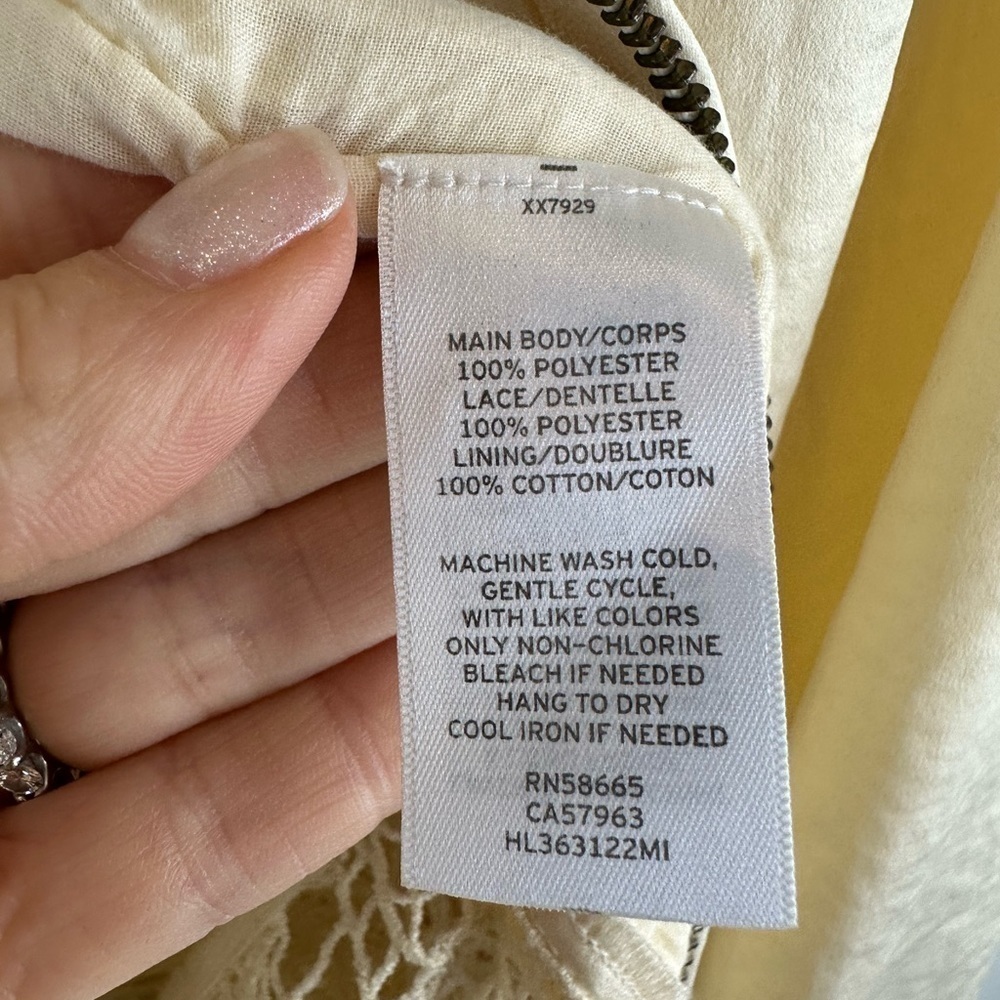 Hinge Silk & Crochet Cream Bomber Jacket - Picture 10 of 11